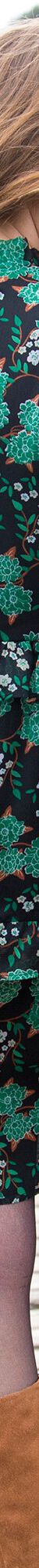 Robe volantée imprimée (noir / vert) Robe volantée imprimée (noir / vert)